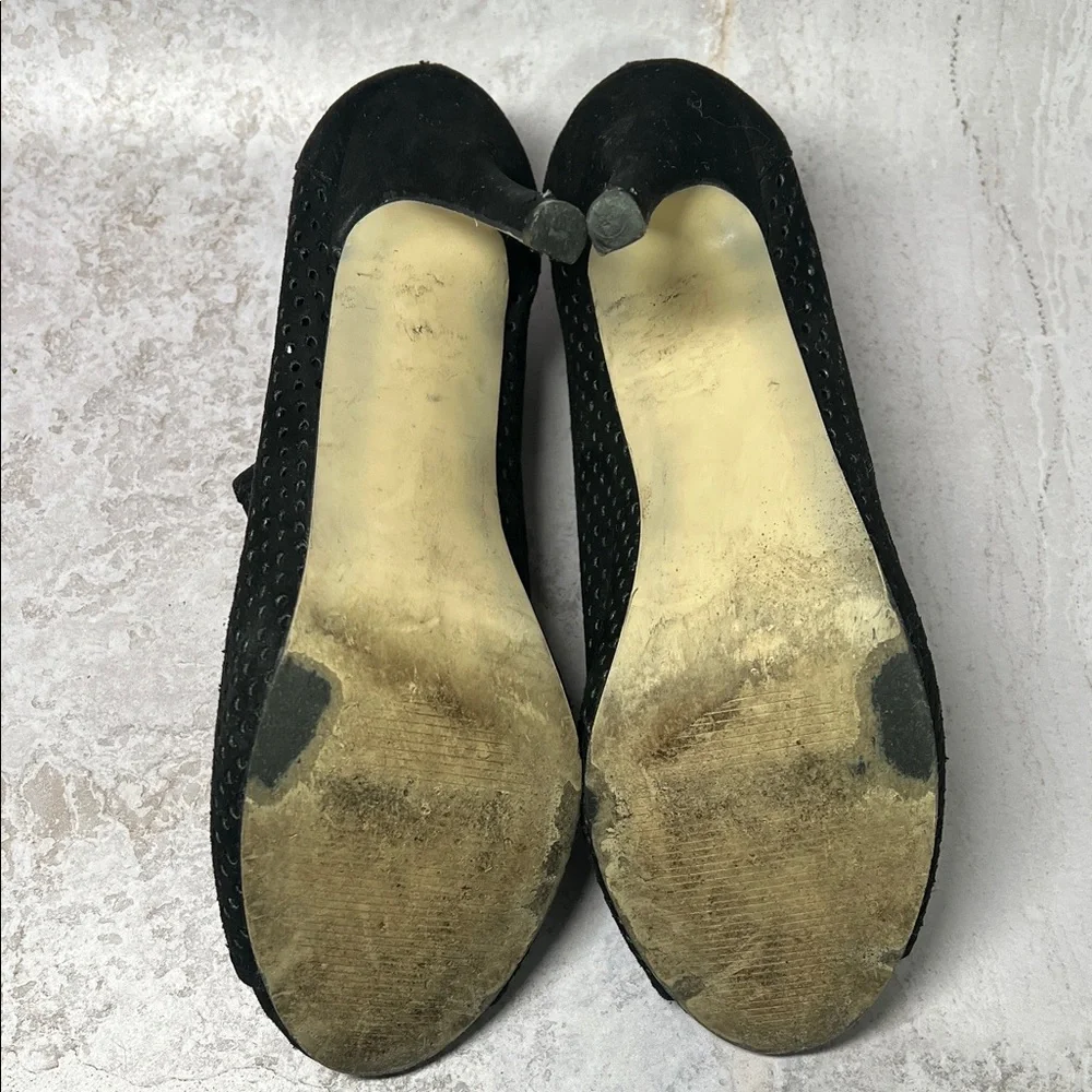 Madden Girl Renzo Black Peep Toe Pumps 9.5
